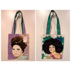 Ashley Longshore Limited Edition Tote Bag Diana Ross Barbra Streisand‎ NEW RARE